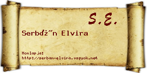 Serbán Elvira névjegykártya